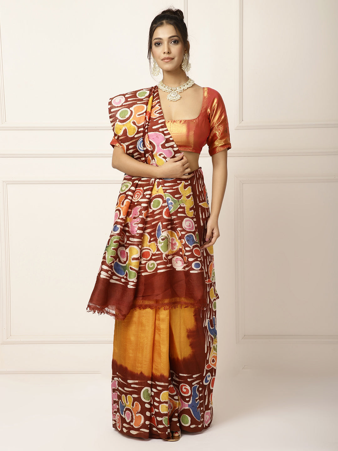 Pure Silk Designer Batik Sarees