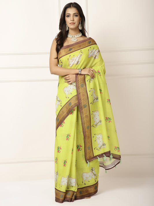 Linen Gaumata Saree