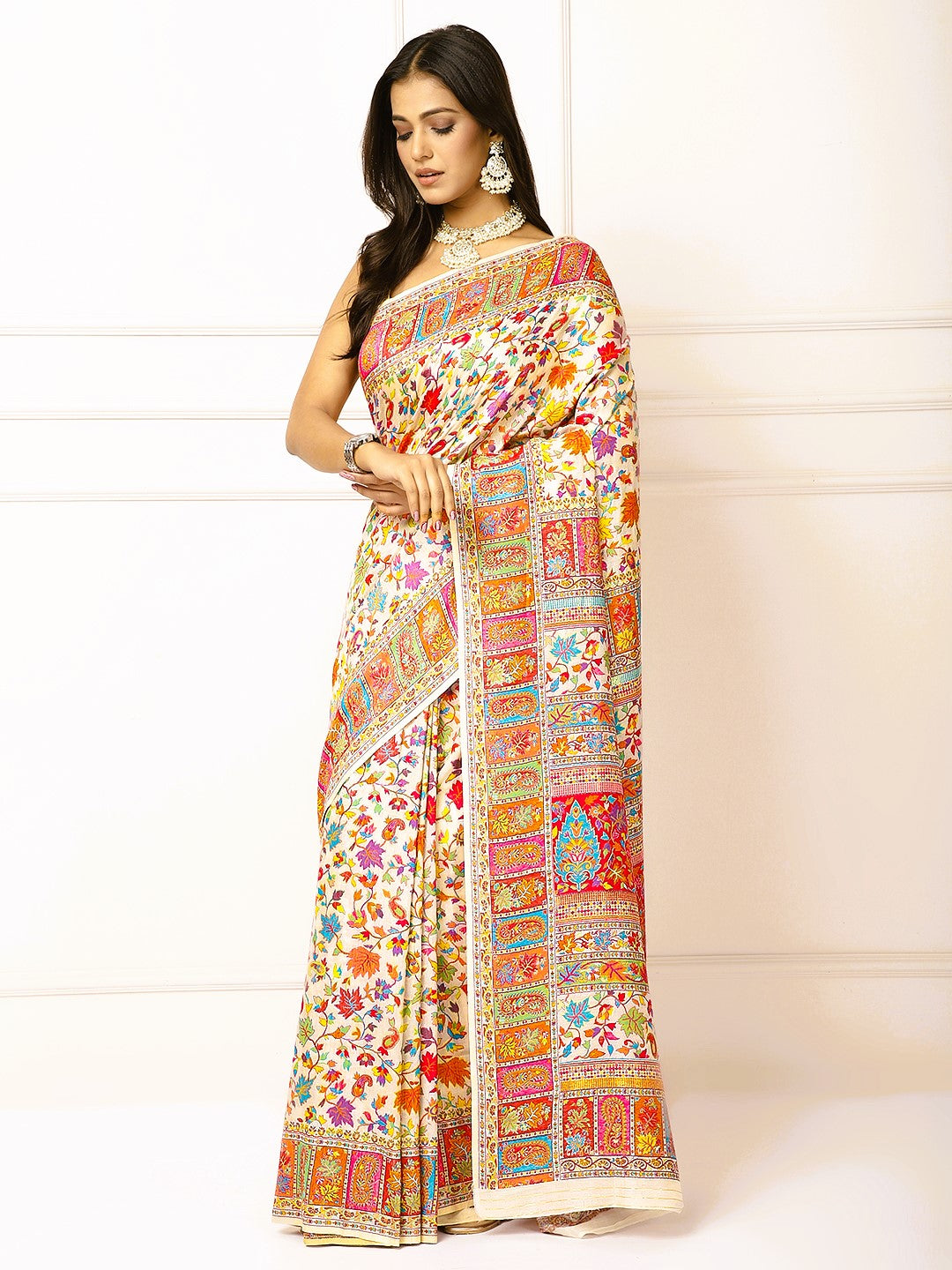 Kaani sarees-Floral weave