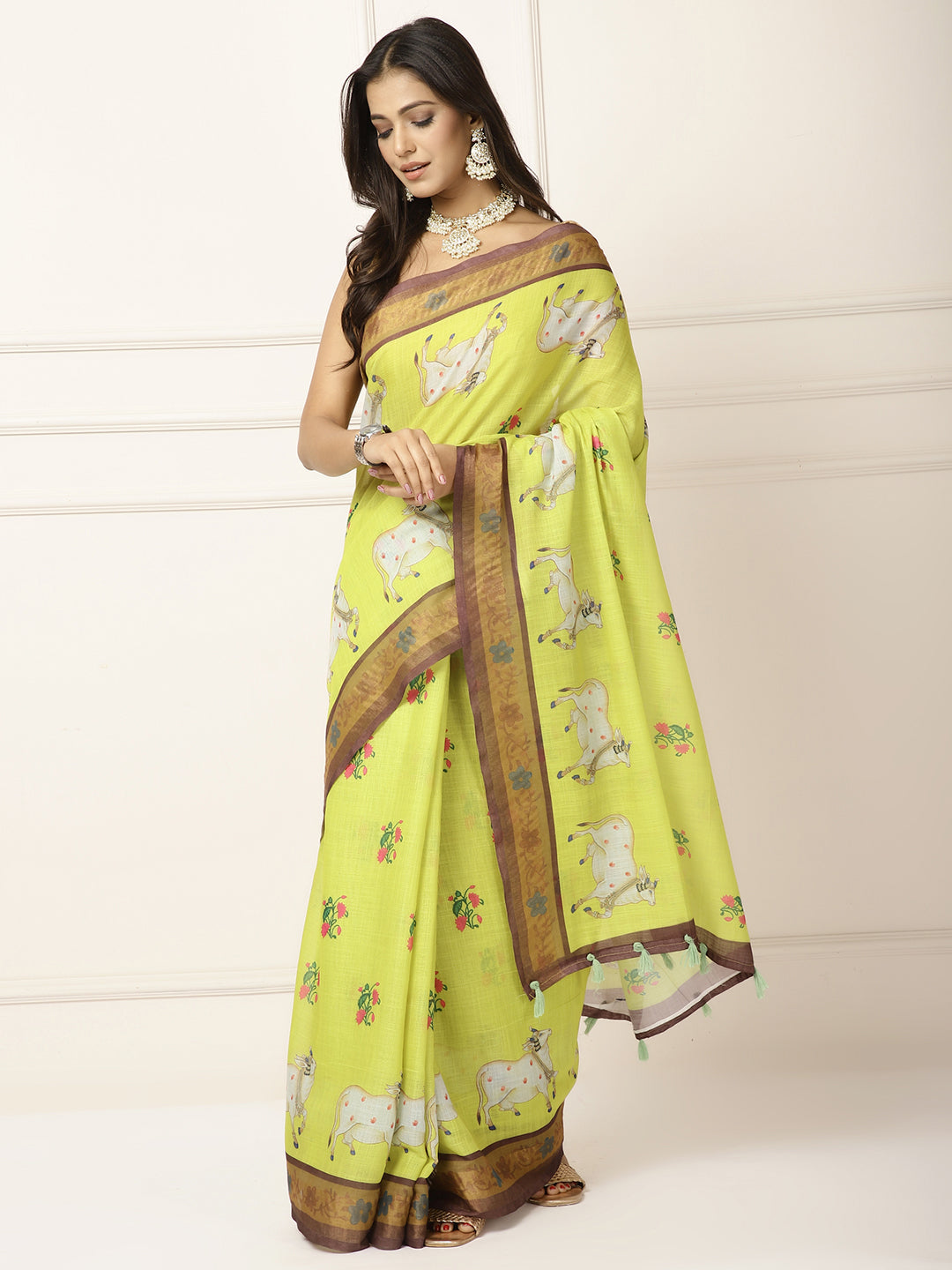 Linen Gaumata Saree