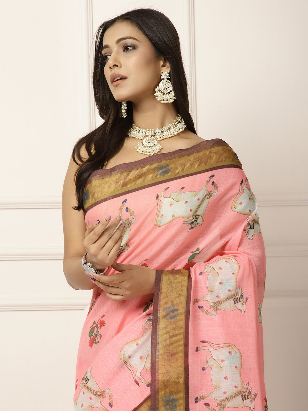 Linen Gaumata Saree