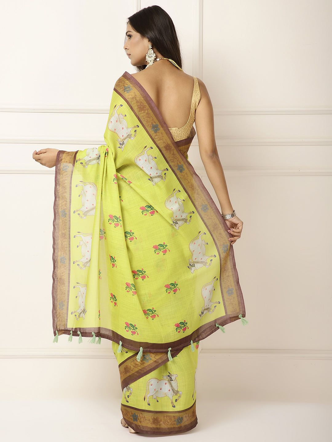 Linen Gaumata Saree