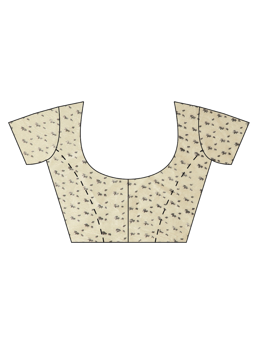 Chanderi Saree- Stripes and handblock