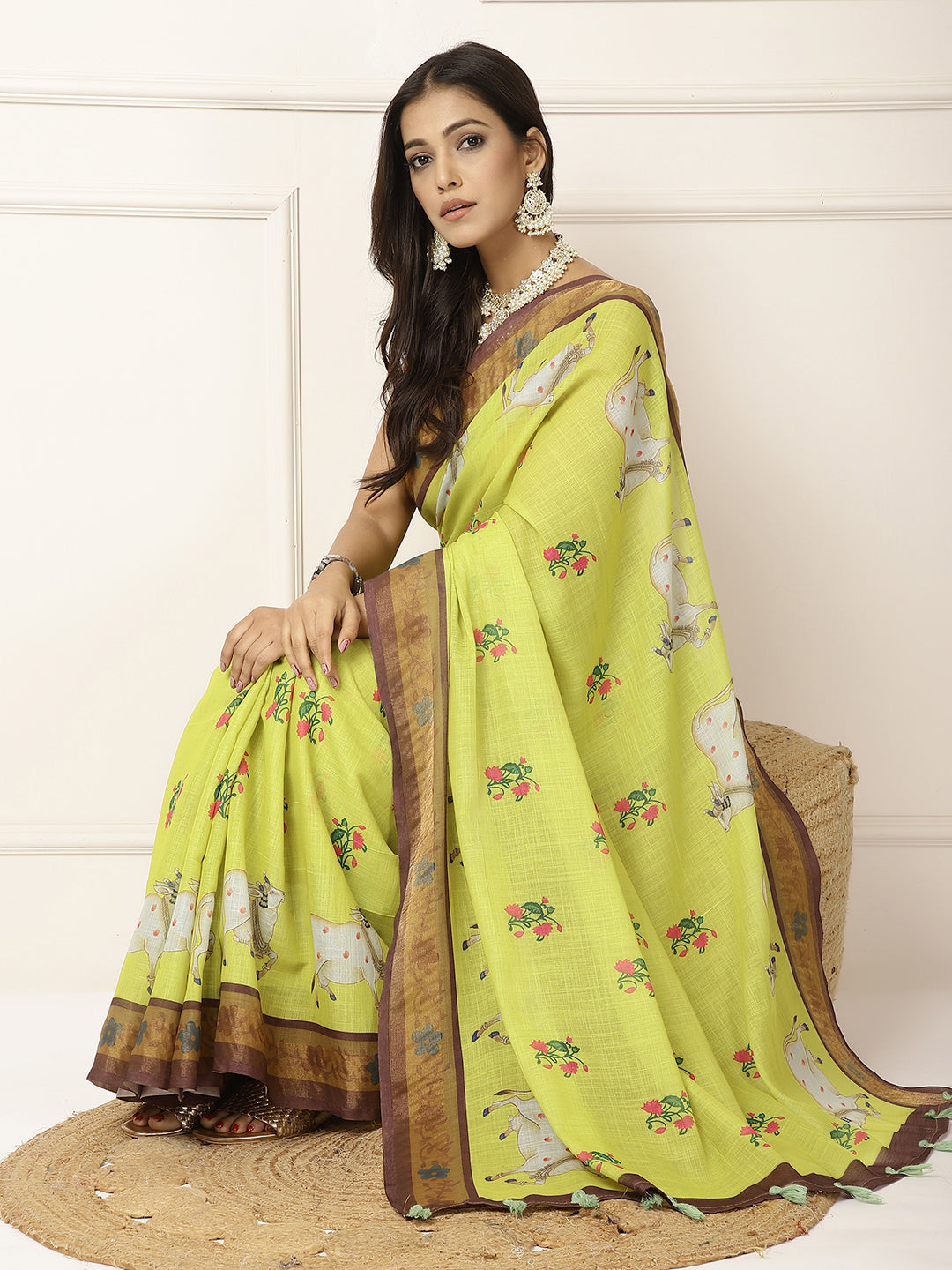 Linen Gaumata Saree