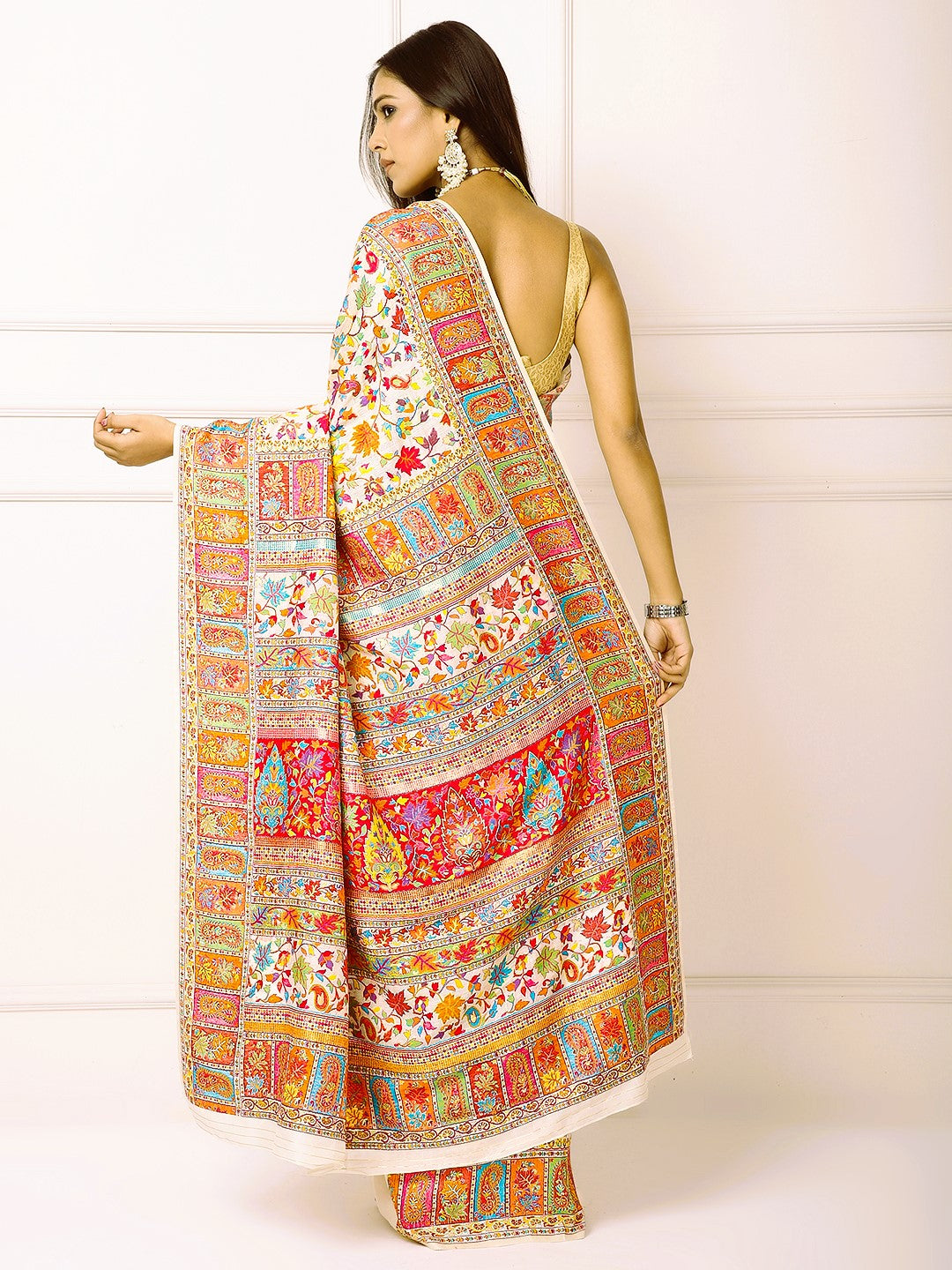 Kaani sarees-Floral weave