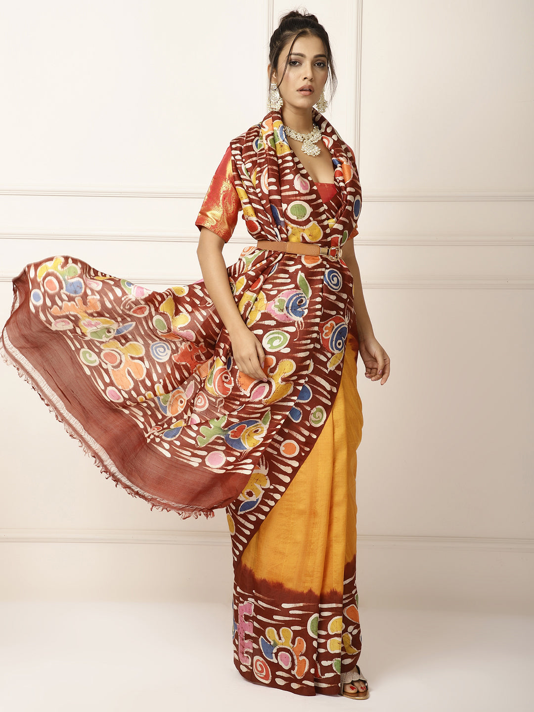 Pure Silk Designer Batik Sarees