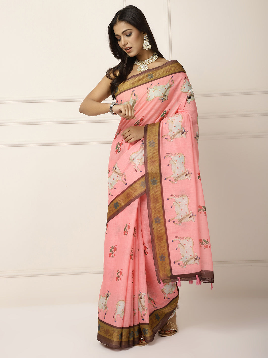 Linen Gaumata Saree