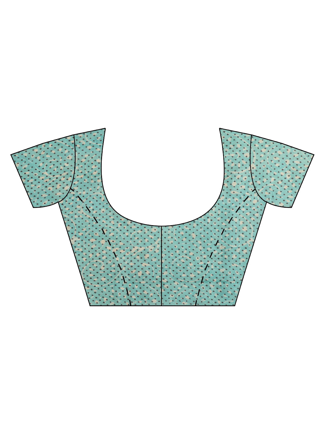 Chanderi Saree- Black with ferozi border