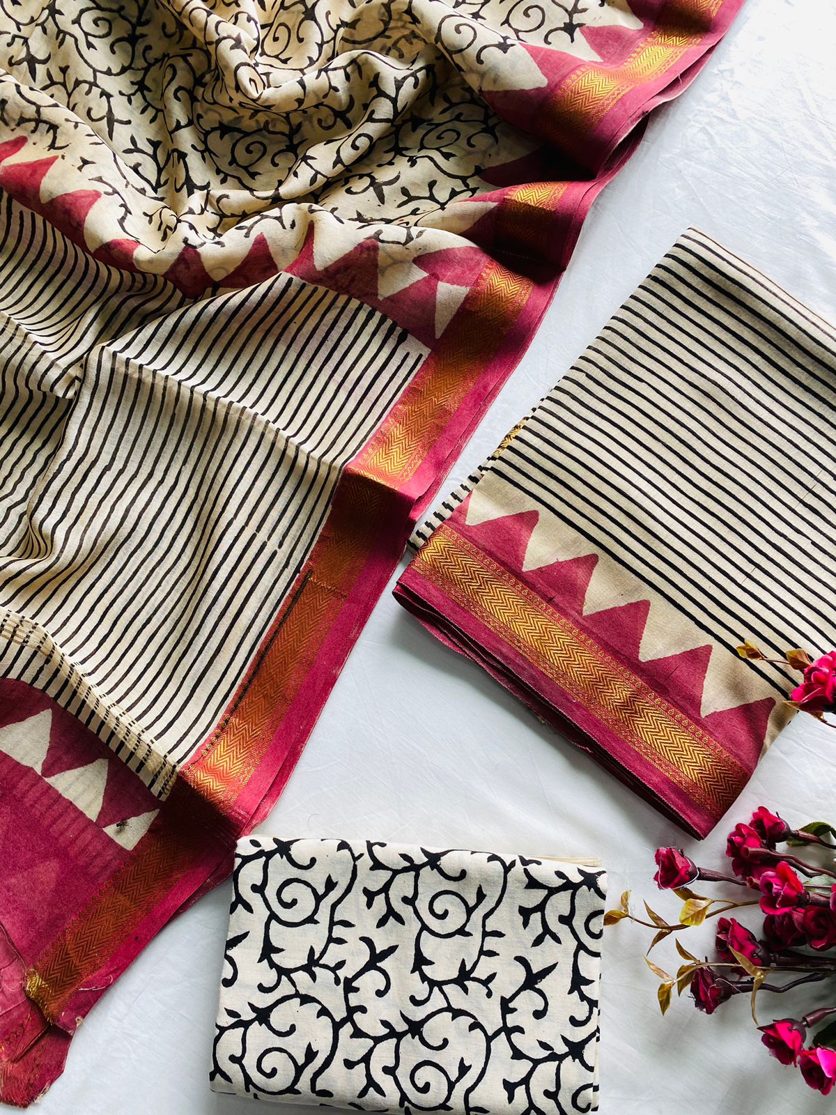 Maheshwari Suit Pieces