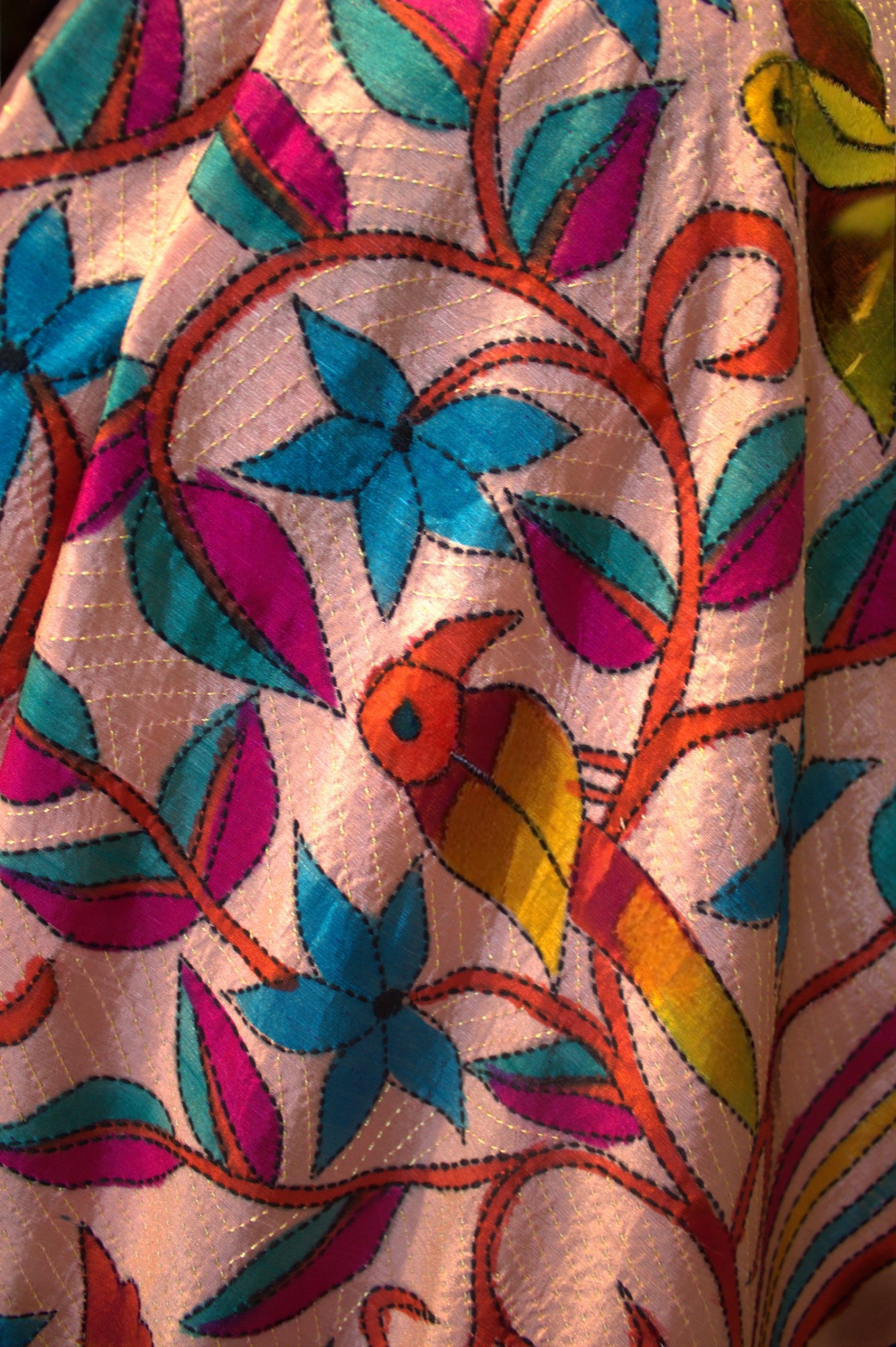 Kantha Stitch Saree