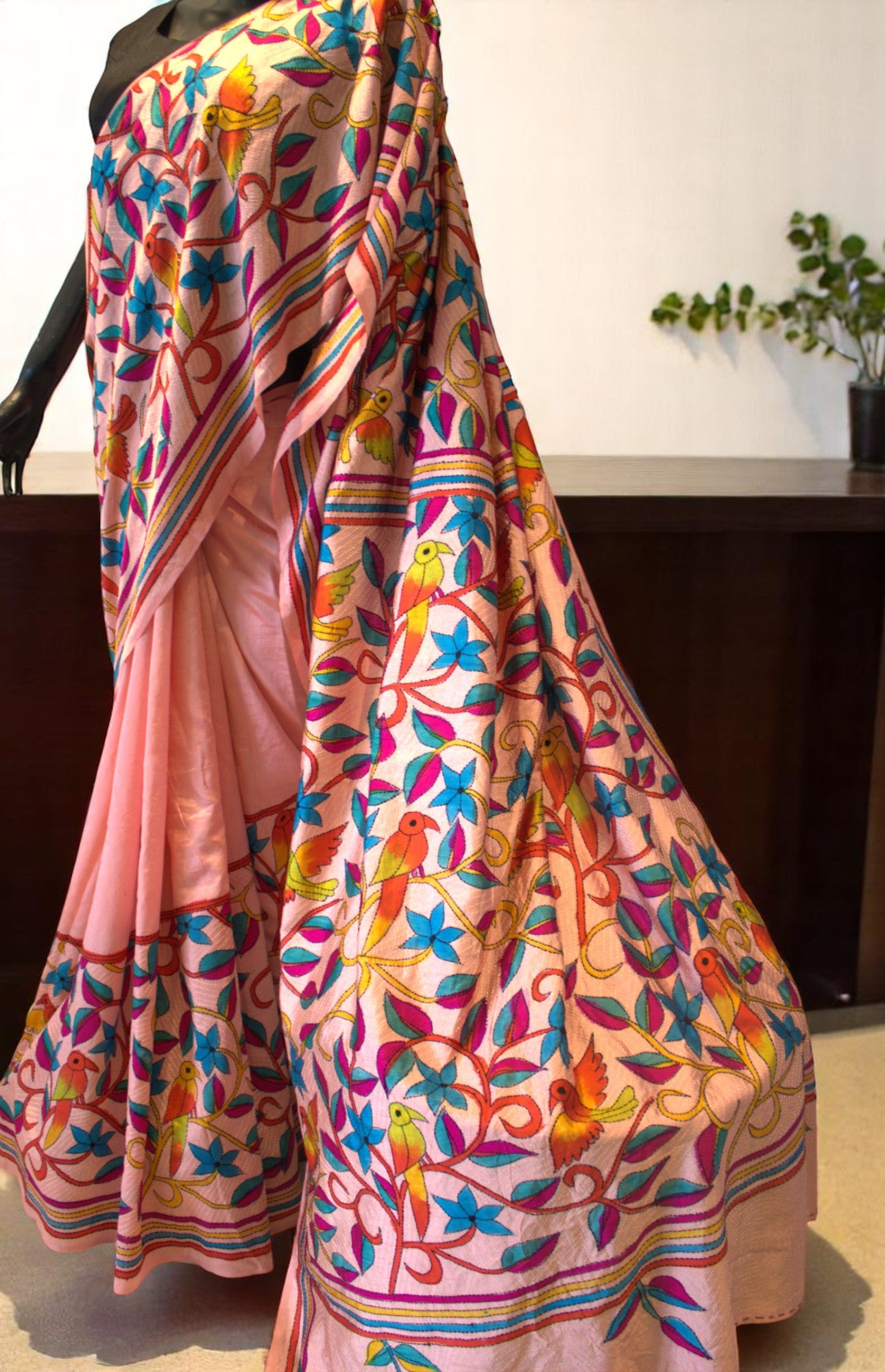 Kantha Stitch Saree