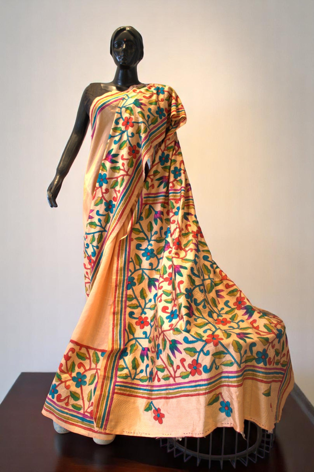 Kantha Stitch Saree