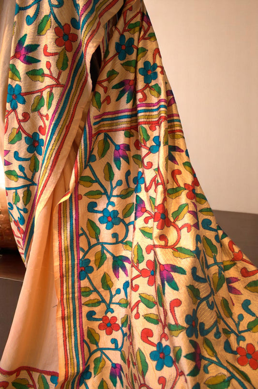 Kantha Stitch Saree