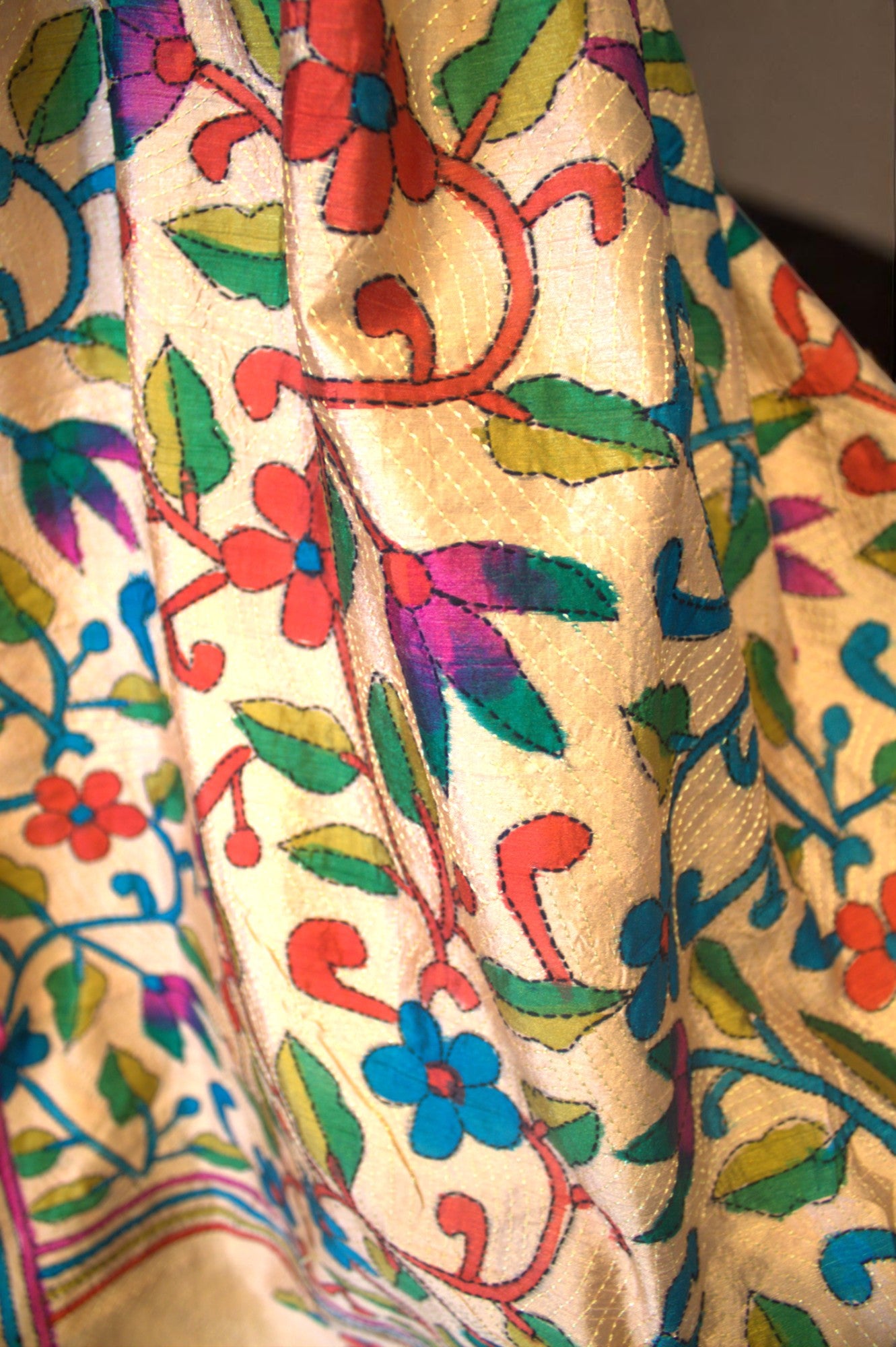 Kantha Stitch Saree