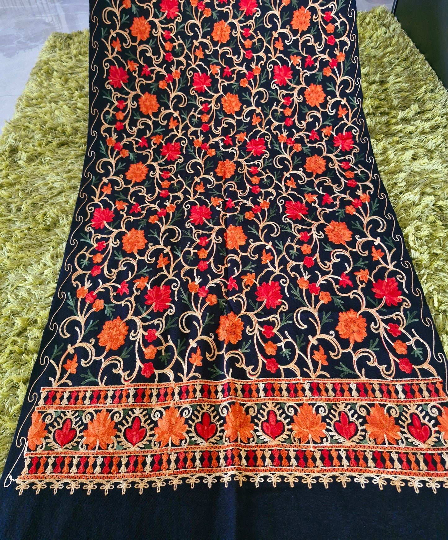 Orange and Green stole