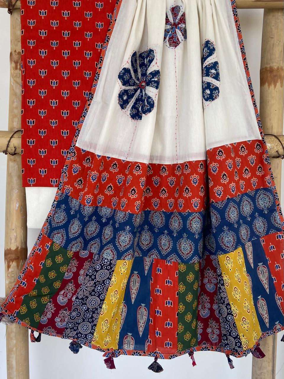 Orangee Lotus suit peice