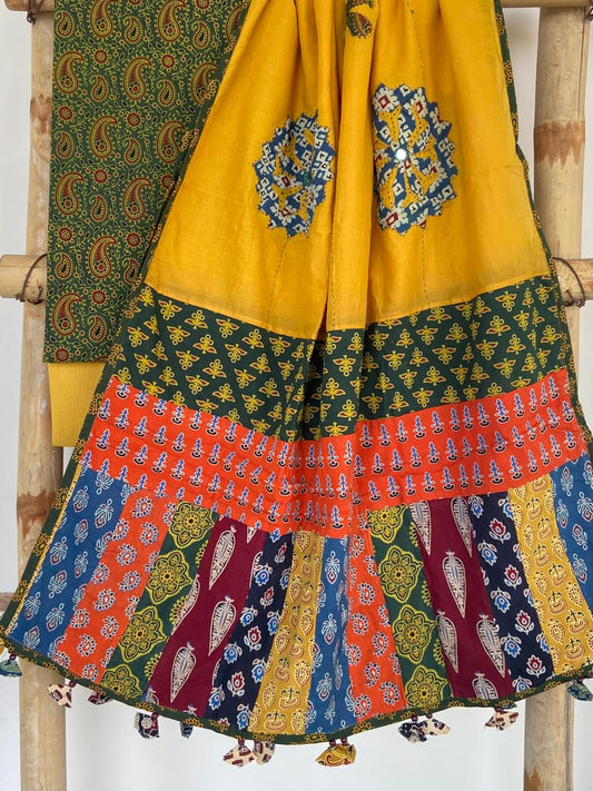 Green and yellow ambis Suit Peice