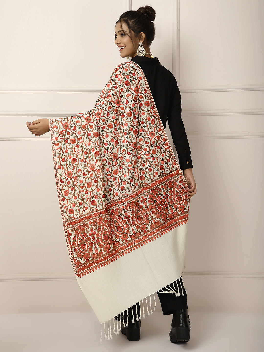 Pink, Red and Maroon Bagaan Stole