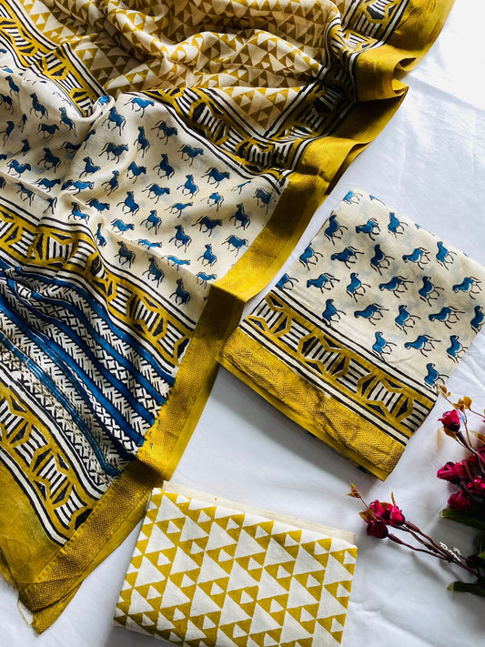 Maheshwari Suit Pieces