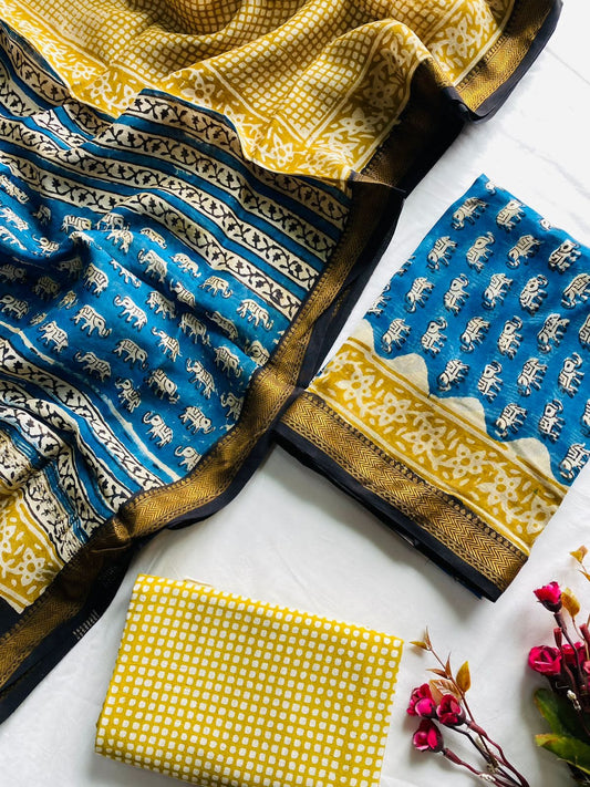 Maheshwari Suit Pieces