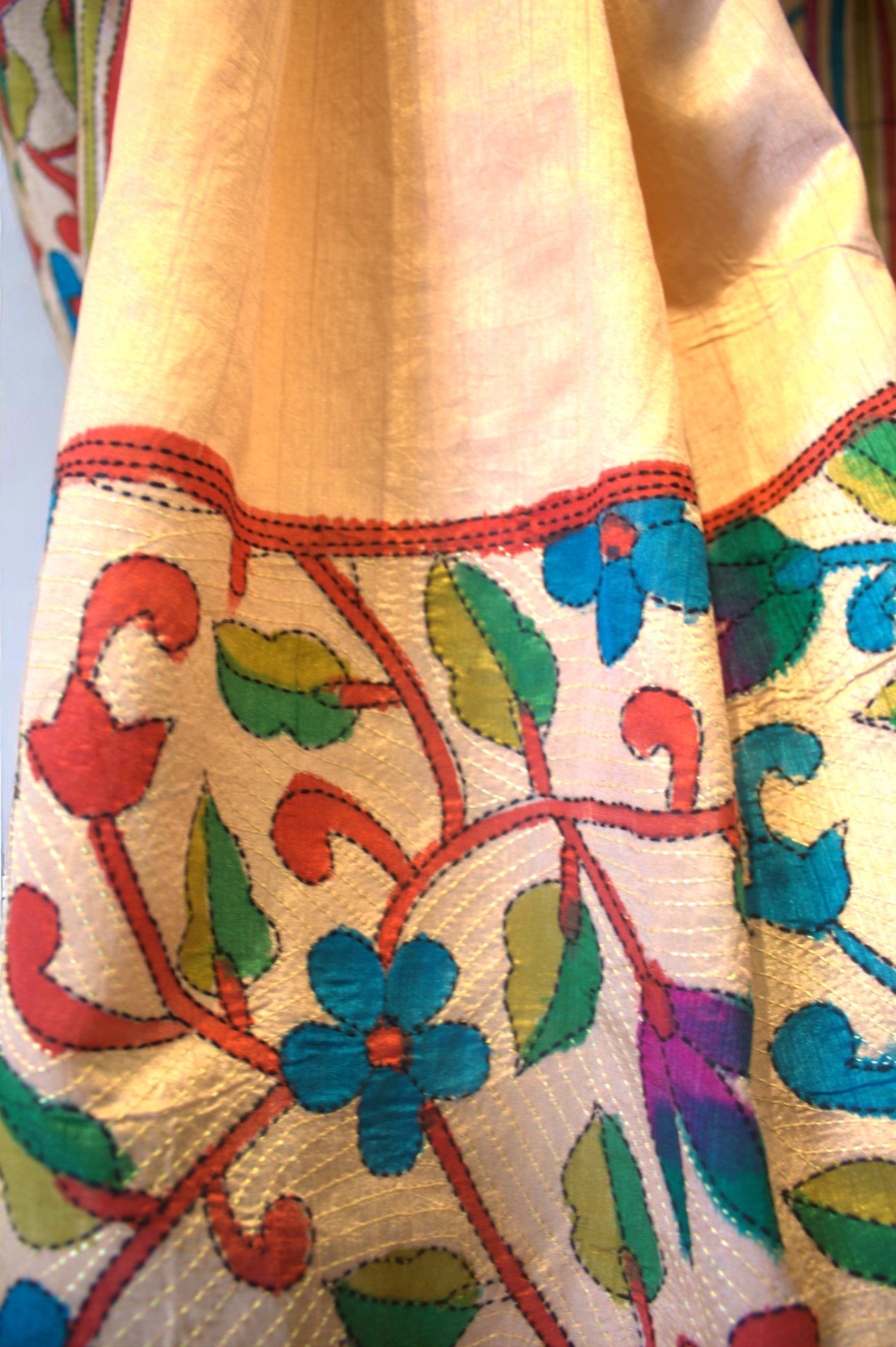 Kantha Stitch Saree